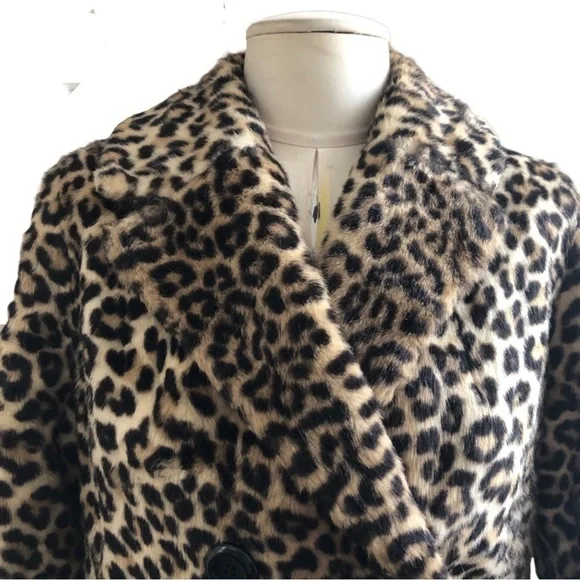 đť…şfairmoor vintage 1970s faux leopard fur jacket size small - Picture 2 of 9
